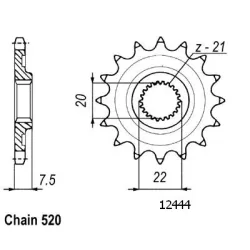 Pignon Crf 250 X/R 04- Pignon Crf 250 X/R 04-