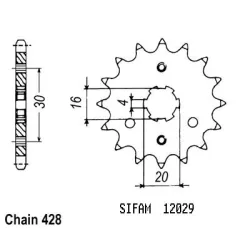 Pignon Kmx 125 86-98