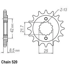 Pignon TT Esjot Lightweight Pignon TT Esjot Lightweight