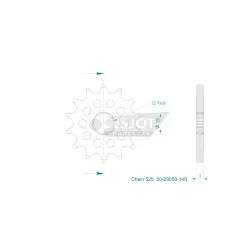 Pignon Ultralight 14 Dents