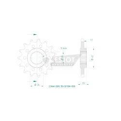 Pignon Ultralight 15 Dents Pignon Ultralight 15 Dents