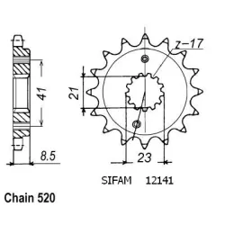 Pignon Xr 400 R 96-01 Pignon Xr 400 R 96-01