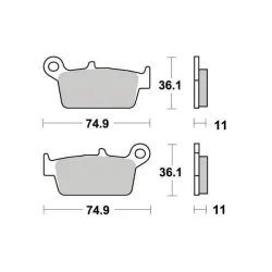 Plaquette de frein Organique Eco-Friction Route Plaquette de frein Organique Eco-Friction Route
