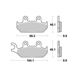 Plaquette metal fritte R90 Plaquette metal fritte R90