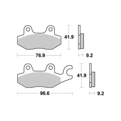 Plaquette metal fritte R90 Plaquette metal fritte R90