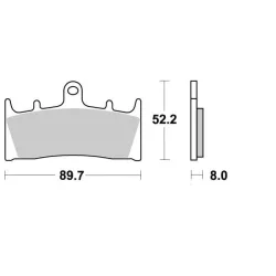 Plaquette metal fritte R90