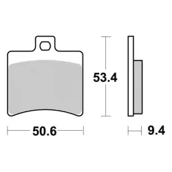Plaquette metal fritte R90