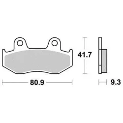 Plaquette metal fritte R90 Plaquette metal fritte R90