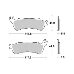 Plaquette metal fritte R90