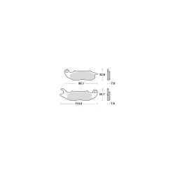 Plaquette metal fritte R90