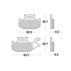 Plaquette metal fritte R90 Plaquette metal fritte R90