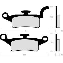 Plaquette metal fritte R90