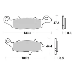 Plaquette metal fritte R90 Plaquette metal fritte R90