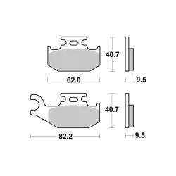 Plaquette metal fritte R90