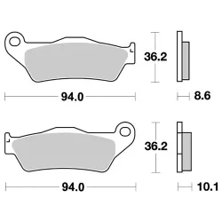 Plaquette metal fritte R90