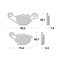 Plaquette metal fritte R90 Plaquette metal fritte R90