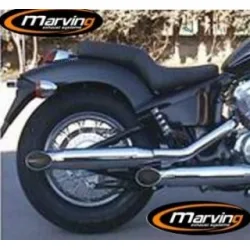 Pot VT 600 SHADOW Ligne Complète Custom Silencieux Chromé Pot VT 600 SHADOW Ligne Complète Custom Silencieux Chromé