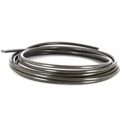 Rouleau de Durite Tressée Inox 5 Mètres Gaine Noire Rouleau de Durite Tressée Inox 5 Mètres Gaine Noire