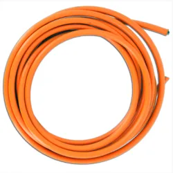 Rouleau de Durite Tressée Inox 5 Mètres Gaine Orange Rouleau de Durite Tressée Inox 5 Mètres Gaine Orange