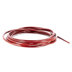 Rouleau de Durite Tressée Inox 5 Mètres Gaine Rouge Rouleau de Durite Tressée Inox 5 Mètres Gaine Rouge