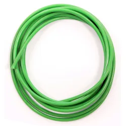 Rouleau de Durite Tressée Inox 5 Mètres Gaine Verte