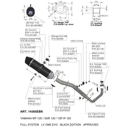 SBK LV ONE EVO BLACK 1/1 YAMAHA MT-125