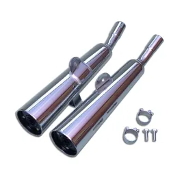 Silencieux Marvi CM 125 C Chromés Silencieux Marvi CM 125 C Chromés